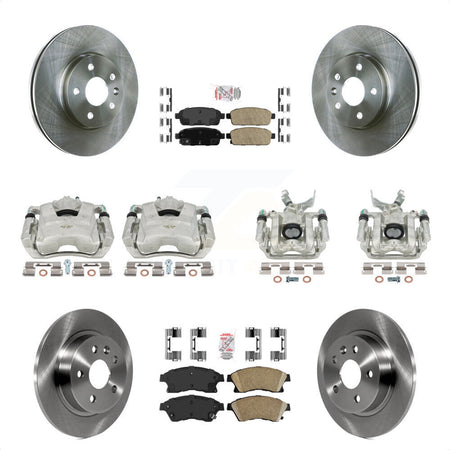 Front Rear Disc Brake Caliper Rotors And Ceramic Pads Kit (10Pc) For Chevrolet Sonic KC8-102420N by Transit Auto