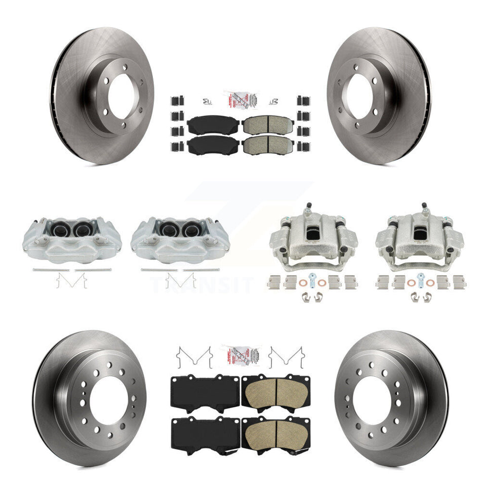 Front Rear Disc Brake Caliper Rotors And PADSMATERIAL Pads Kit (10Pc) For 2003-2009 Lexus GX470 KC8-102439N