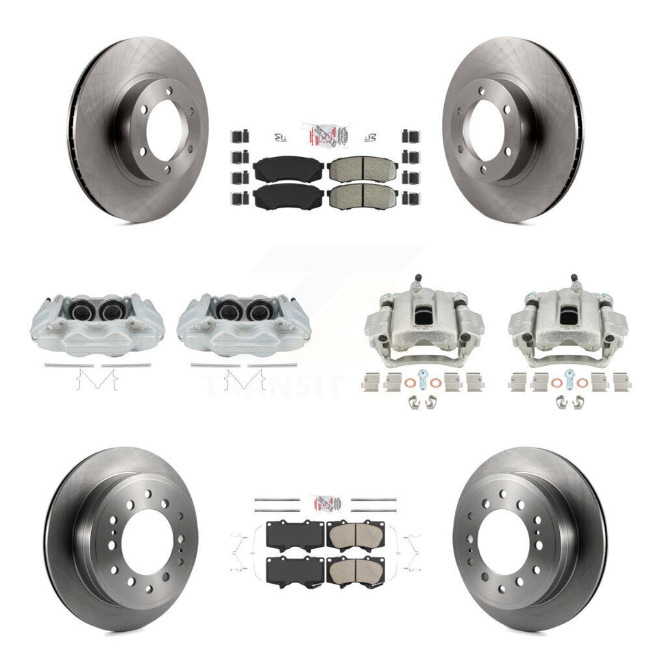 Front Rear Disc Brake Caliper Rotors And PADSMATERIAL Pads Kit (10Pc) For 2003-2009 Lexus GX470 KC8-102440N