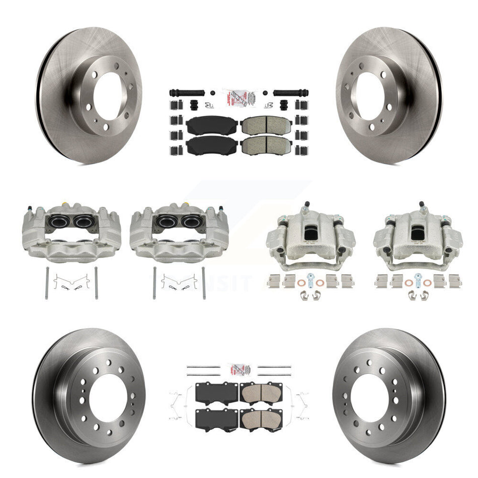 Front Rear Disc Brake Caliper Rotor And Ameribrakes Pad Kit (10Pc) For Toyota FJ Cruiser KC8-102442N