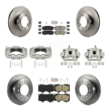 Front Rear Disc Brake Caliper Rotor And Ameribrakes Pad Kit (10Pc) For Toyota FJ Cruiser KC8-102443N