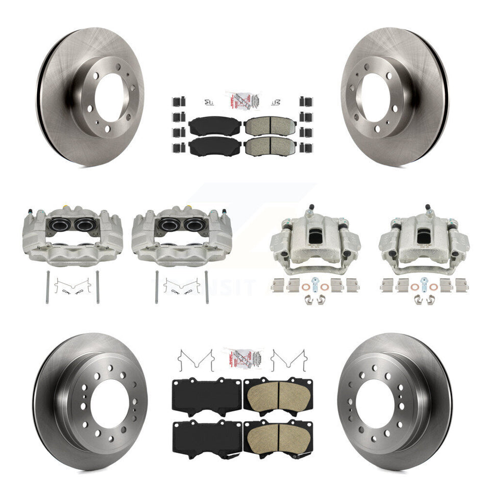 Front Rear Disc Brake Caliper Rotor And Ameribrakes Pad Kit (10Pc) For Toyota FJ Cruiser KC8-102443N