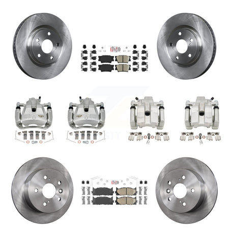 Front Rear Disc Brake Caliper Rotors Ceramic Pad Kit (10Pc) For Toyota Camry Lexus ES350 KC8-102445N