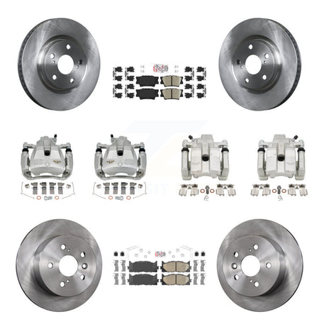 Front Rear Disc Brake Caliper Rotors Ceramic Pad Kit (10Pc) For Toyota Camry Lexus ES350 KC8-102447N