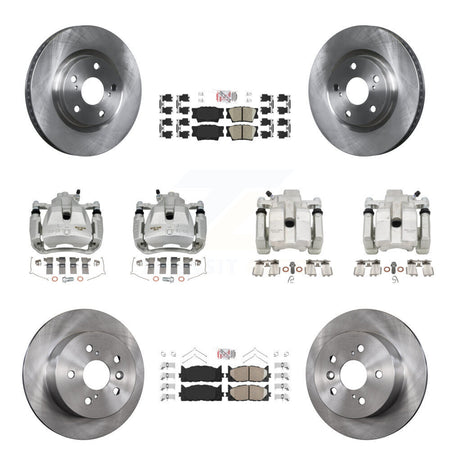 Front Rear Disc Brake Caliper Rotors Ceramic Pad Kit (10Pc) For Toyota Camry Lexus ES350 KC8-102448N
