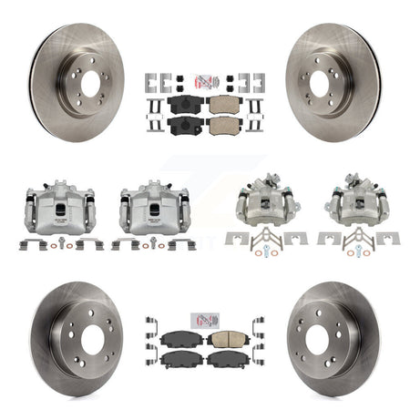 Front Rear Brake Caliper Rotor And Ceramic Pad Kit (10Pc) For 2002-2006 Acura RSX Type-S KC8-102451N