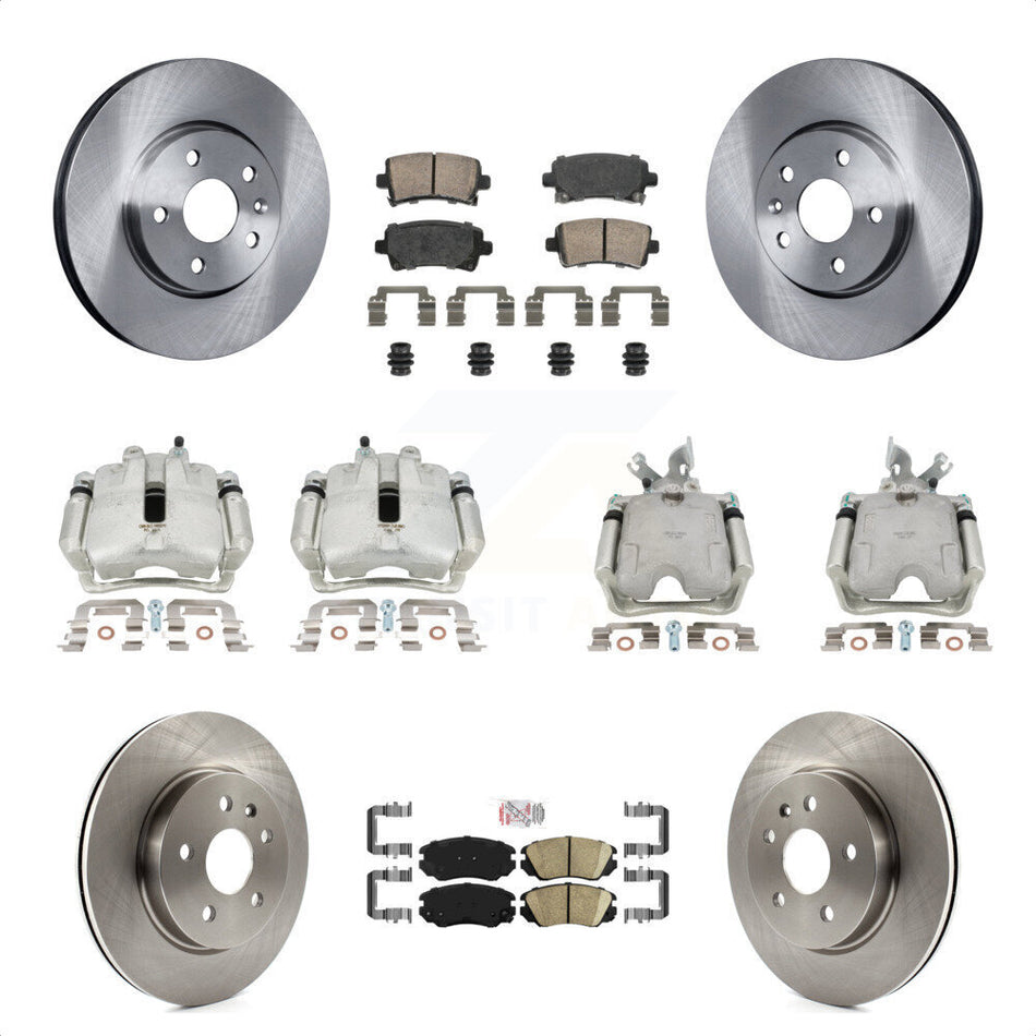 Front Rear Disc Brake Caliper Rotors And Ceramic Pads Kit (10Pc) For Buick LaCrosse Allure KC8-102477N by Transit Auto