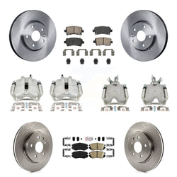 Front Rear Disc Brake Caliper Rotors And Ceramic Pads Kit (10Pc) For Buick LaCrosse Allure KC8-102478N