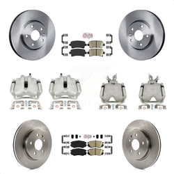 Front Rear Disc Brake Caliper Rotors And Ceramic Pads Kit (10Pc) For Chevrolet Impala Malibu KC8-102480N