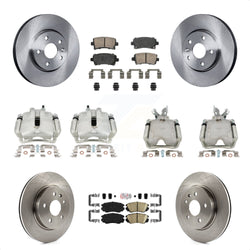 Front Rear Disc Brake Caliper Rotors And Ceramic Pads Kit (10Pc) For Chevrolet Impala Malibu KC8-102482N