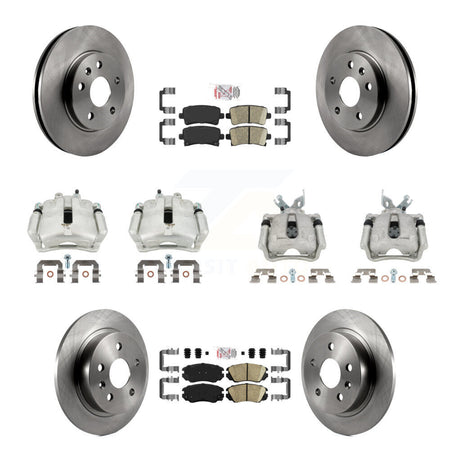 Front Rear Disc Brake Caliper Rotors And Ceramic Pads Kit (10Pc) For Chevrolet Malibu KC8-102484N