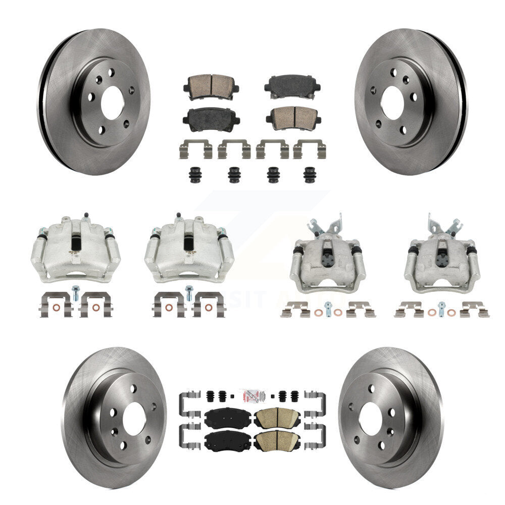 Front Rear Disc Brake Caliper Rotors And Ceramic Pads Kit (10Pc) For Chevrolet Malibu KC8-102486N