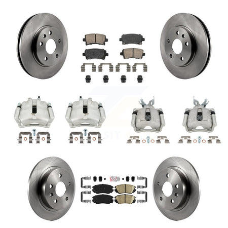 Front Rear Disc Brake Caliper Rotors And Ceramic Pads Kit (10Pc) For Chevrolet Malibu KC8-102486N