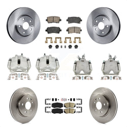 Front Rear Disc Brake Caliper Rotors And Ceramic Pads Kit (10Pc) For 2010-2011 Buick LaCrosse Excluding Vehicles Manufactured In Mexico KC8-102500N