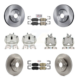 Front Rear Disc Brake Caliper Rotors And Ceramic Pads Kit (10Pc) For 2010-2011 Buick LaCrosse Excluding Vehicles Manufactured In Mexico KC8-102501N
