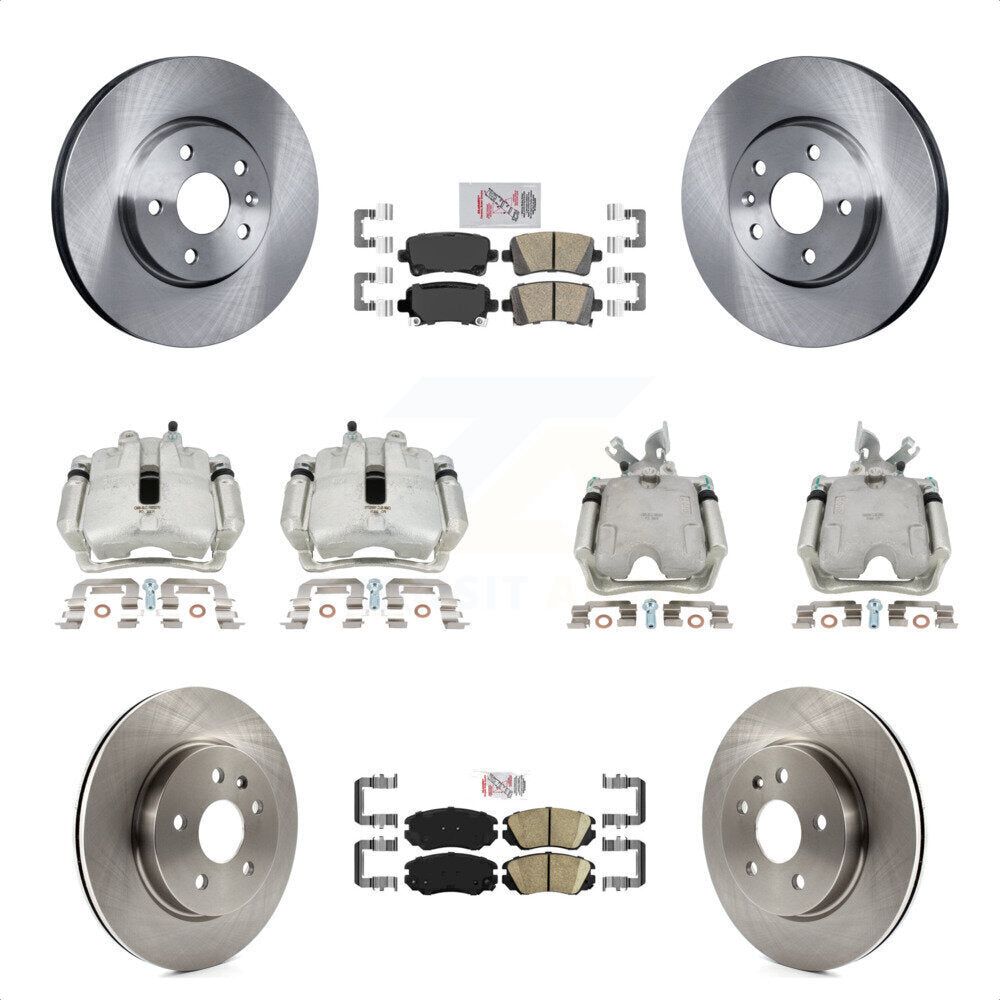 Front Rear Disc Brake Caliper Rotors And Ceramic Pads Kit (10Pc) For 2010-2011 Buick LaCrosse Excluding Vehicles Manufactured In Mexico KC8-102501N by Transit Auto