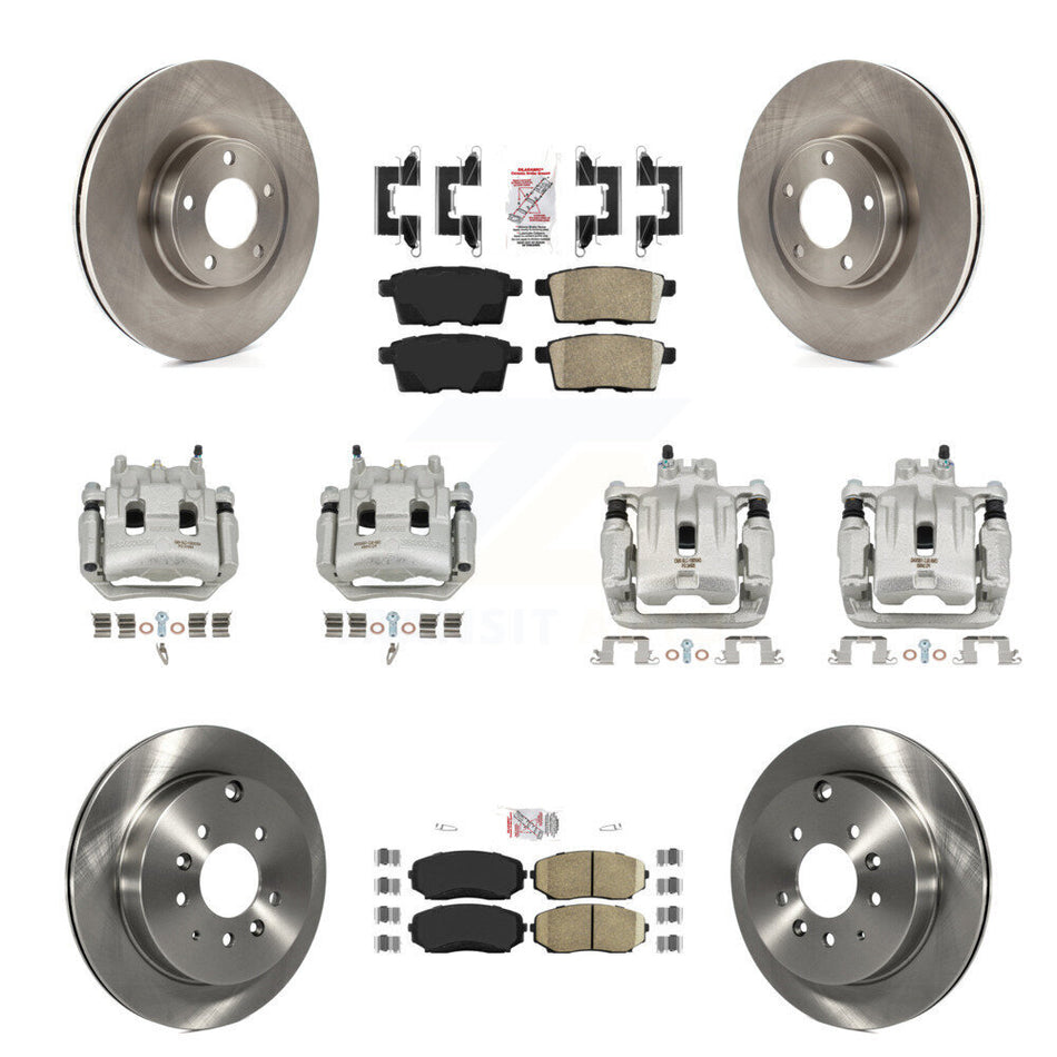 Front Rear Disc Brake Caliper Rotor And Ceramic Pad Kit (10Pc) For Ford Edge Lincoln MKX KC8-102507N