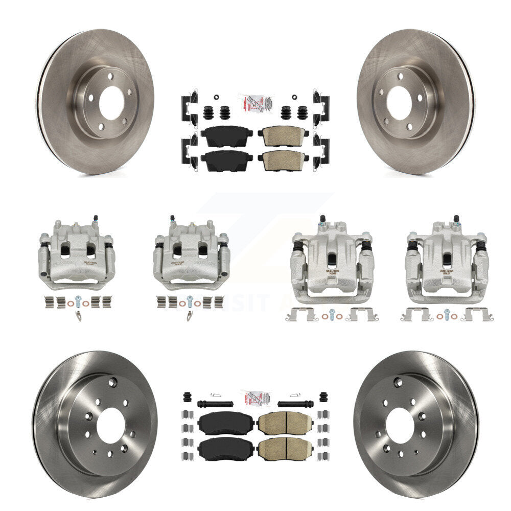 Front Rear Disc Brake Caliper Rotor And Ceramic Pad Kit (10Pc) For Ford Edge Lincoln MKX KC8-102510N