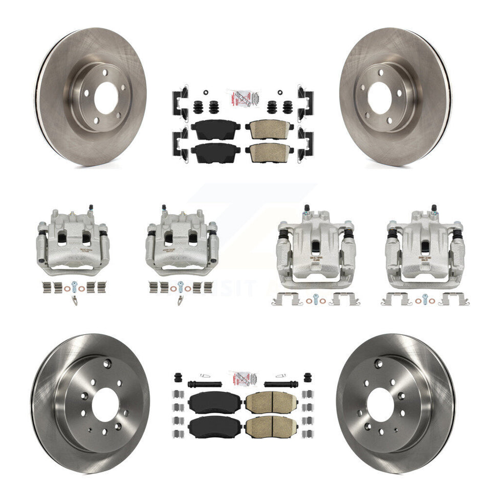 Front Rear Disc Brake Caliper Rotor And Ceramic Pad Kit (10Pc) For Ford Edge Lincoln MKX KC8-102510N