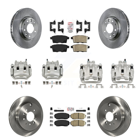 Front Rear Disc Brake Caliper Rotor Ceramic Pad Kit (10Pc) For 2007-2009 Lincoln MKX FWD KC8-102512N