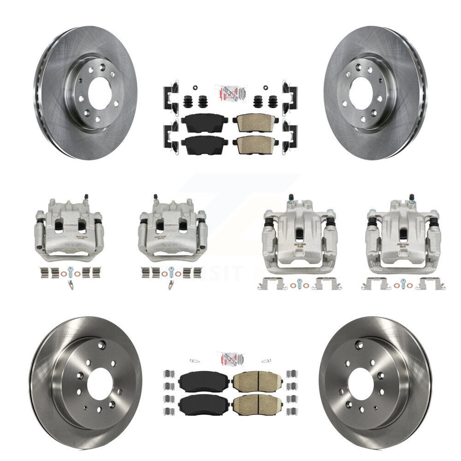 Front Rear Disc Brake Caliper Rotor Ceramic Pad Kit (10Pc) For 2007-2009 Lincoln MKX FWD KC8-102513N