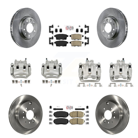 Front Rear Disc Brake Caliper Rotor Ceramic Pad Kit (10Pc) For 2007-2009 Lincoln MKX FWD KC8-102514N