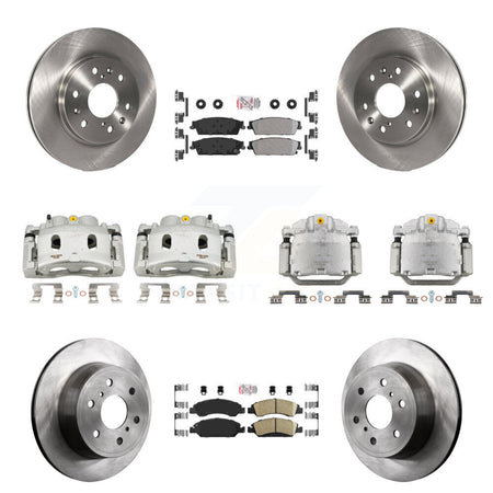 Front Rear Brake Caliper Rotors Ameribrakes Pad Kit (10Pc) For Chevrolet GMC Sierra 1500 KC8-102515N