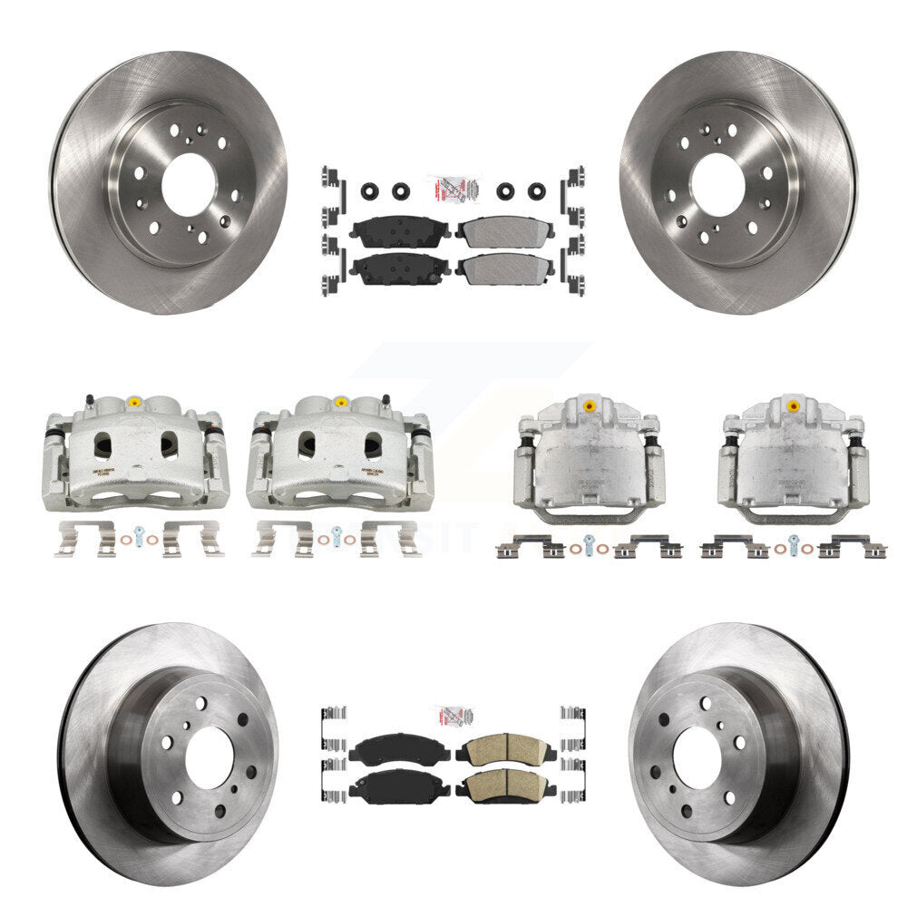 Front Rear Brake Caliper Rotors Ameribrakes Pad Kit (10Pc) For Chevrolet GMC Sierra 1500 KC8-102516N