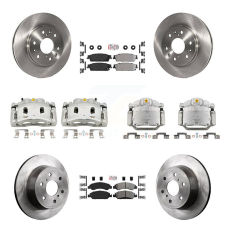 Front Rear Brake Caliper Rotors Semi-Metallic Pad Kit (10Pc) For Chevrolet GMC Sierra XL KC8-102517N