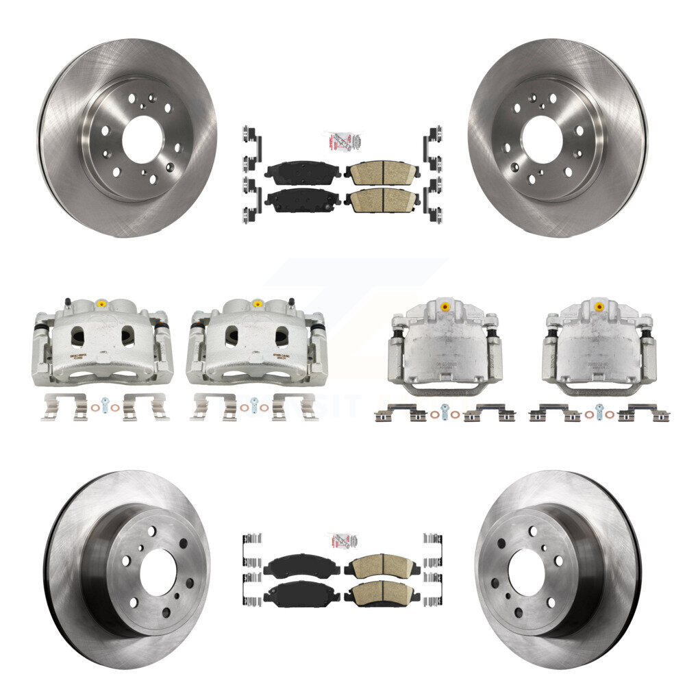 Front Rear Brake Caliper Rotor & Ceramic Pad Kit (10Pc) For Chevrolet GMC Sierra 1500 XL KC8-102519N