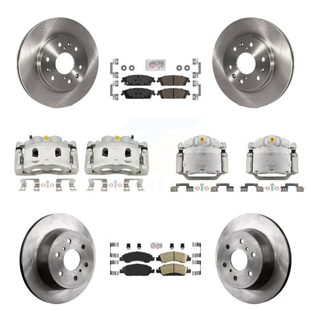Front Rear Brake Caliper Rotors Ameribrakes Pad Kit (10Pc) For GMC Sierra 1500 Chevrolet KC8-102524N