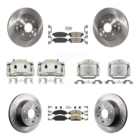 Front Rear Brake Caliper Rotor & Ceramic Pad Kit (10Pc) For GMC Sierra 1500 Chevrolet XL KC8-102527N