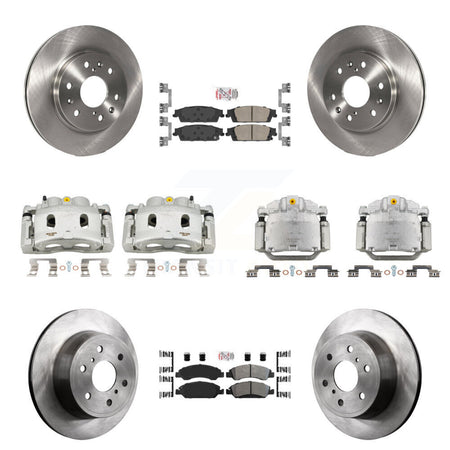 Front Rear Brake Caliper Rotors Ameribrakes Pad Kit (10Pc) For GMC Sierra 1500 Chevrolet KC8-102529N