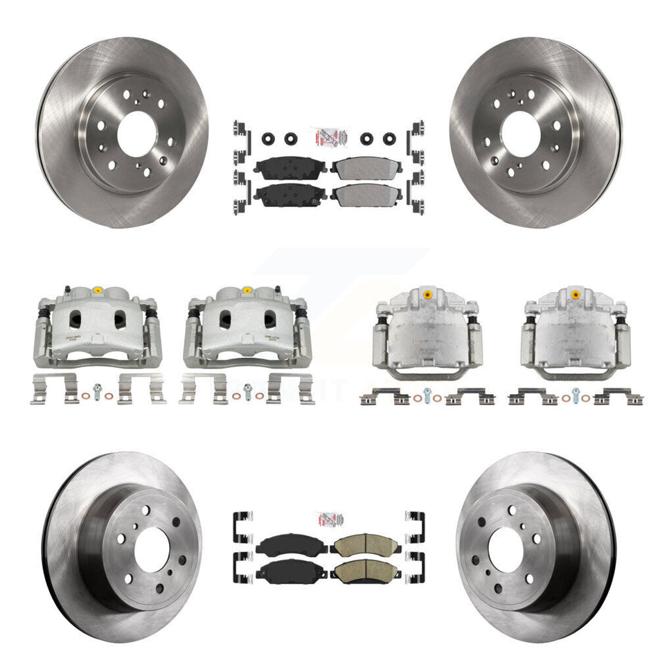 Front Rear Brake Caliper Rotor Ameribrakes Pad Kit (10Pc) For Chevrolet Avalanche GMC XL KC8-102531N