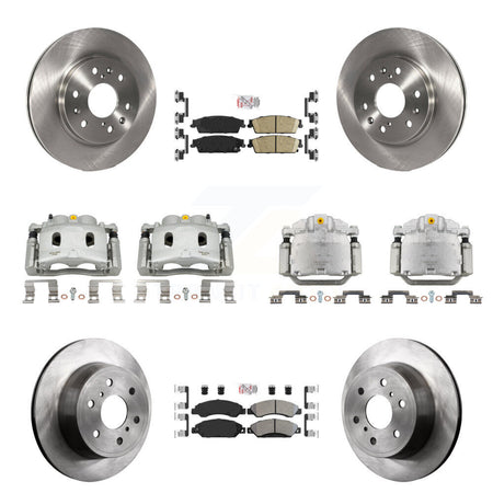 Front Rear Brake Caliper Rotor Ameribrakes Pad Kit (10Pc) For Chevrolet Avalanche GMC XL KC8-102532N