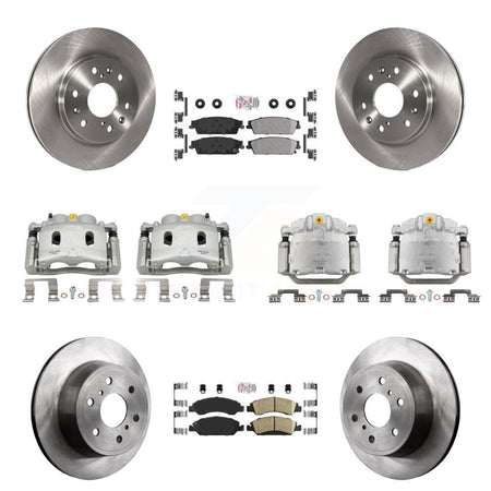 Front Rear Brake Caliper Rotor & Ameribrakes Pad Kit (10Pc) For Chevrolet Silverado 1500 KC8-102534N