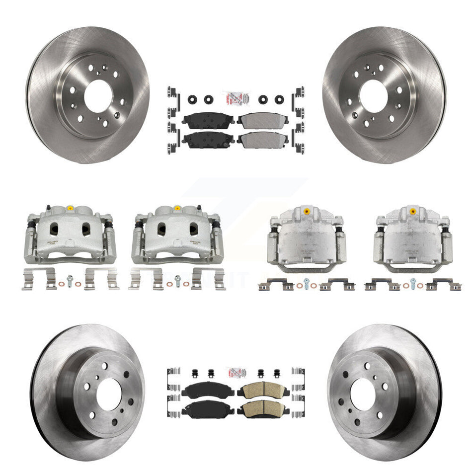Front Rear Brake Caliper Rotor & Ameribrakes Pad Kit (10Pc) For Chevrolet Silverado 1500 KC8-102534N
