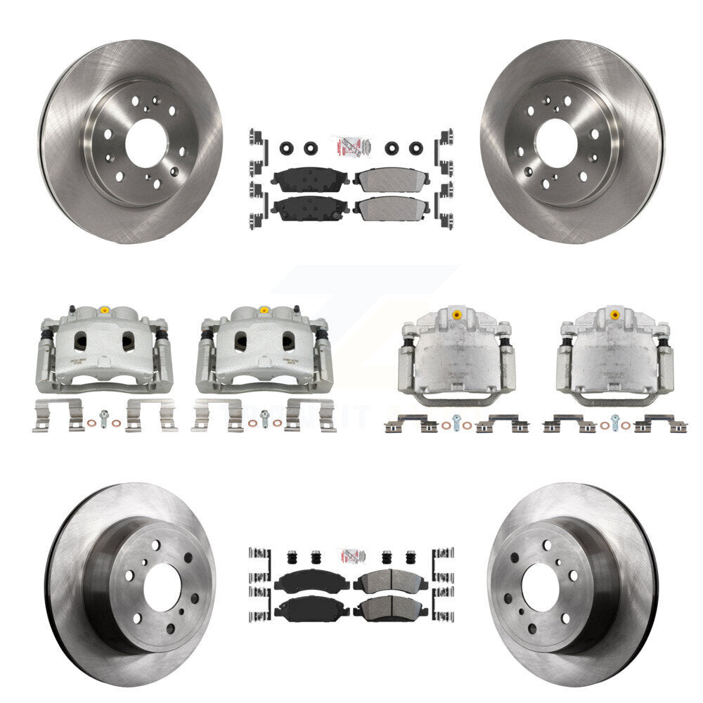 Front Rear Brake Caliper Rotor Semi-Metallic Pad Kit (10Pc) For Chevrolet Silverado 1500 KC8-102536N