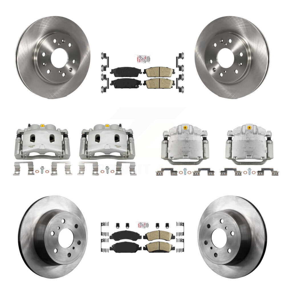 Front Rear Brake Caliper Rotor & Ceramic Pad Kit (10Pc) For Chevrolet Silverado 1500 GMC KC8-102537N