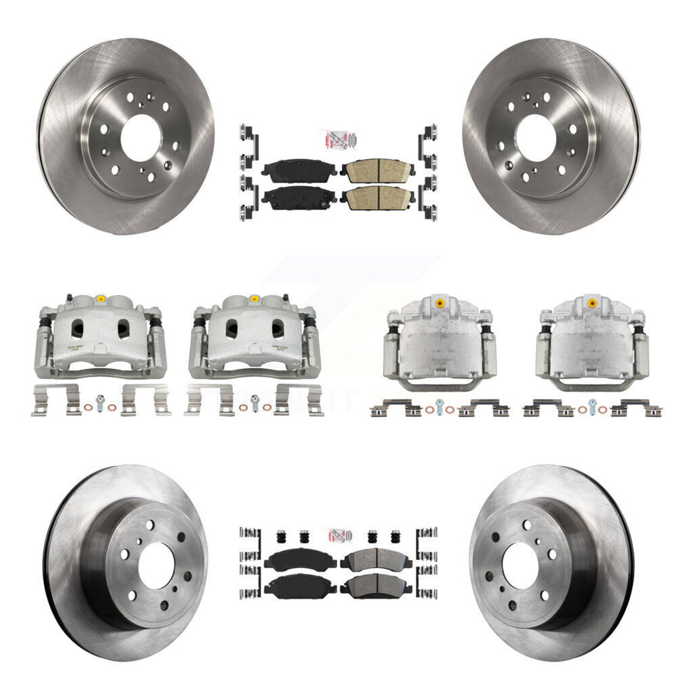 Front Rear Brake Caliper Rotor & Ameribrakes Pad Kit (10Pc) For Chevrolet Silverado 1500 KC8-102539N
