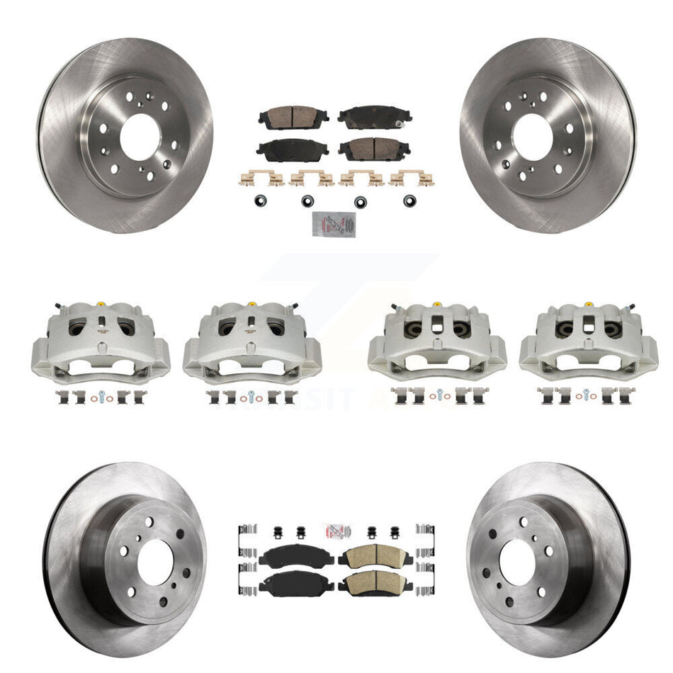 Front Rear Brake Caliper Rotor And Ceramic Pad Kit (10Pc) For 2016 Chevrolet Suburban HD KC8-102540N