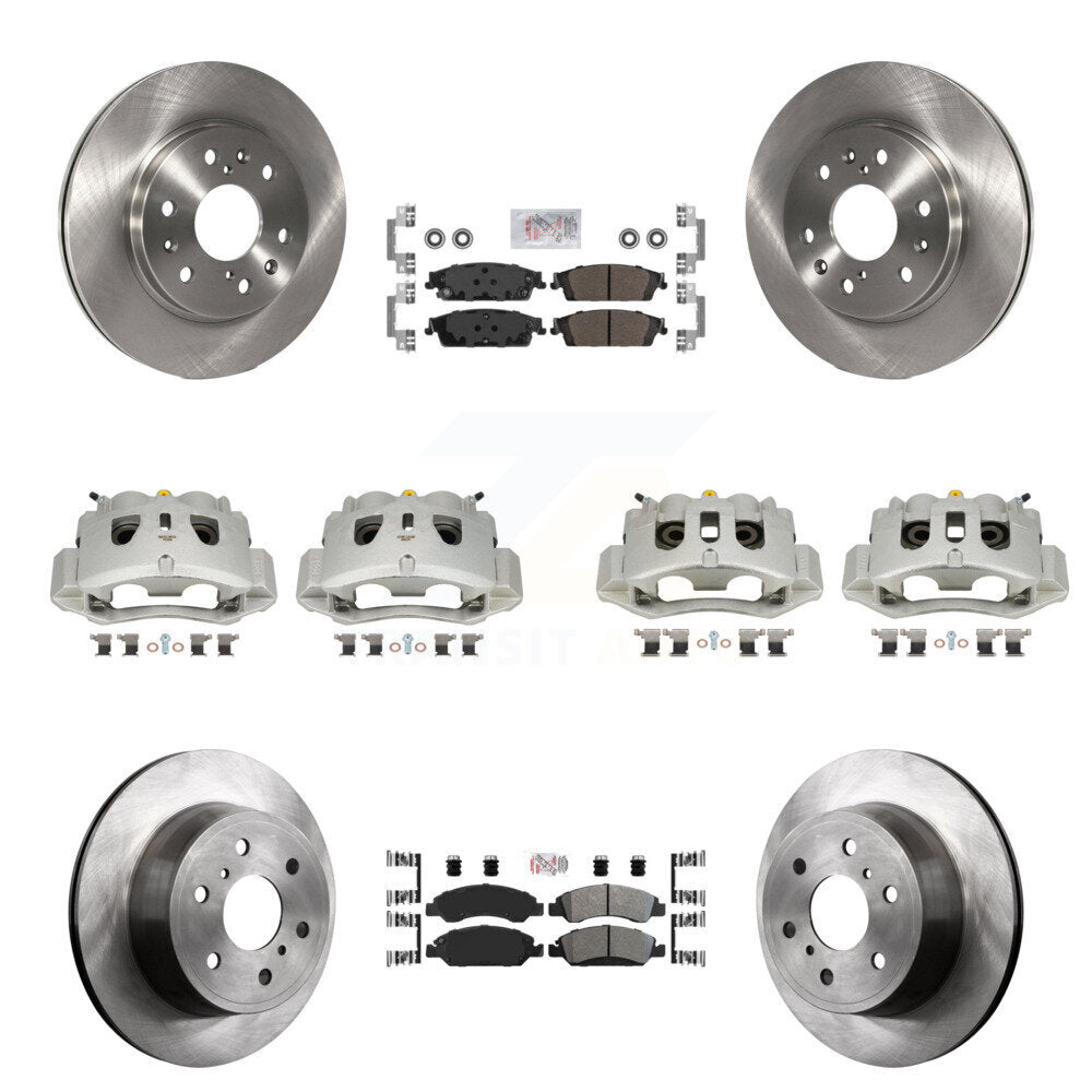 Front Rear Brake Caliper Rotor Semi-Metallic Pad Kit (10Pc) For 16 Chevrolet Suburban HD KC8-102545N