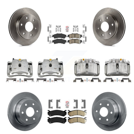 Front Rear Brake Caliper Rotor & Ceramic Pad Kit (10Pc) For Chevrolet Silverado 1500 GMC KC8-102555N