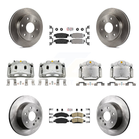 Front Rear Disc Brake Caliper Rotors And Ameribrakes Pads Kit (10Pc) For GMC Sierra 1500 KC8-102583N