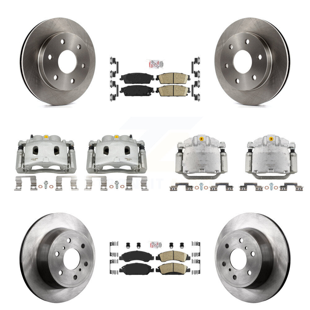 Front Rear Disc Brake Caliper Rotors And Ceramic Pads Kit (10Pc) For GMC Sierra 1500 KC8-102586N