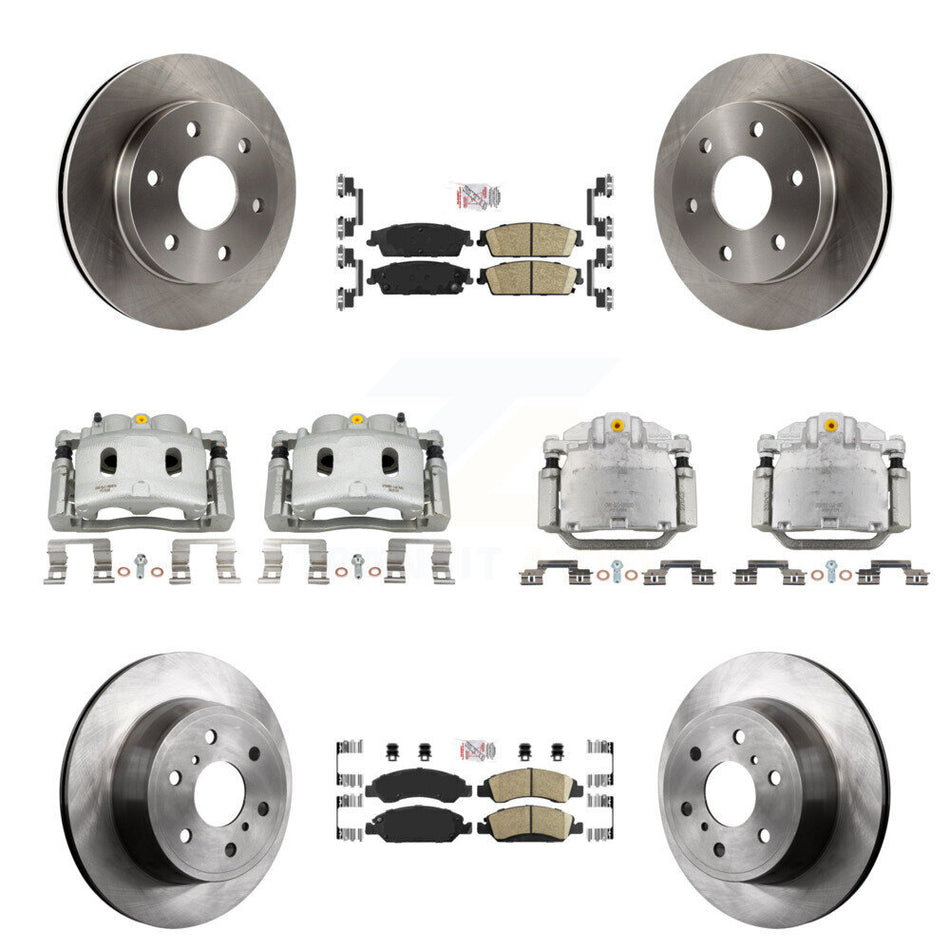 Front Rear Disc Brake Caliper Rotors And Ceramic Pads Kit (10Pc) For GMC Sierra 1500 KC8-102586N