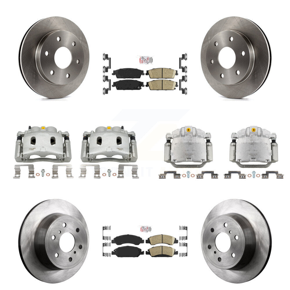 Front Rear Disc Brake Caliper Rotors And Ceramic Pads Kit (10Pc) For GMC Sierra 1500 KC8-102587N