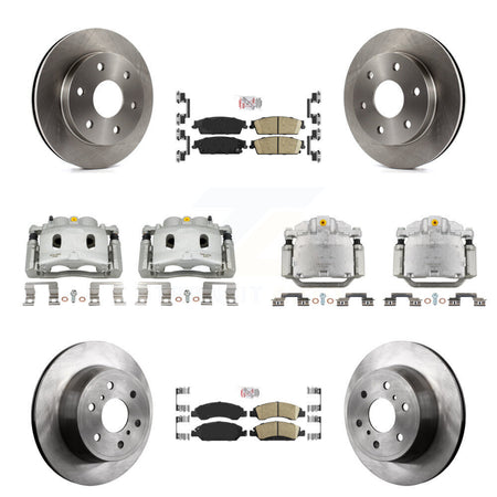 Front Rear Disc Brake Caliper Rotors And Ceramic Pads Kit (10Pc) For GMC Sierra 1500 KC8-102587N