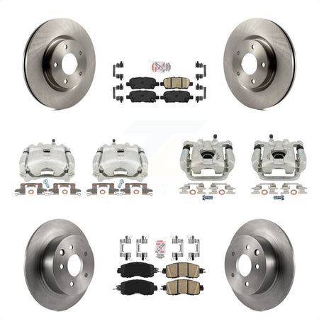 Front Rear Disc Brake Caliper Rotors And Ceramic Pads Kit (10Pc) For Nissan Altima KC8-102640N by Transit Auto