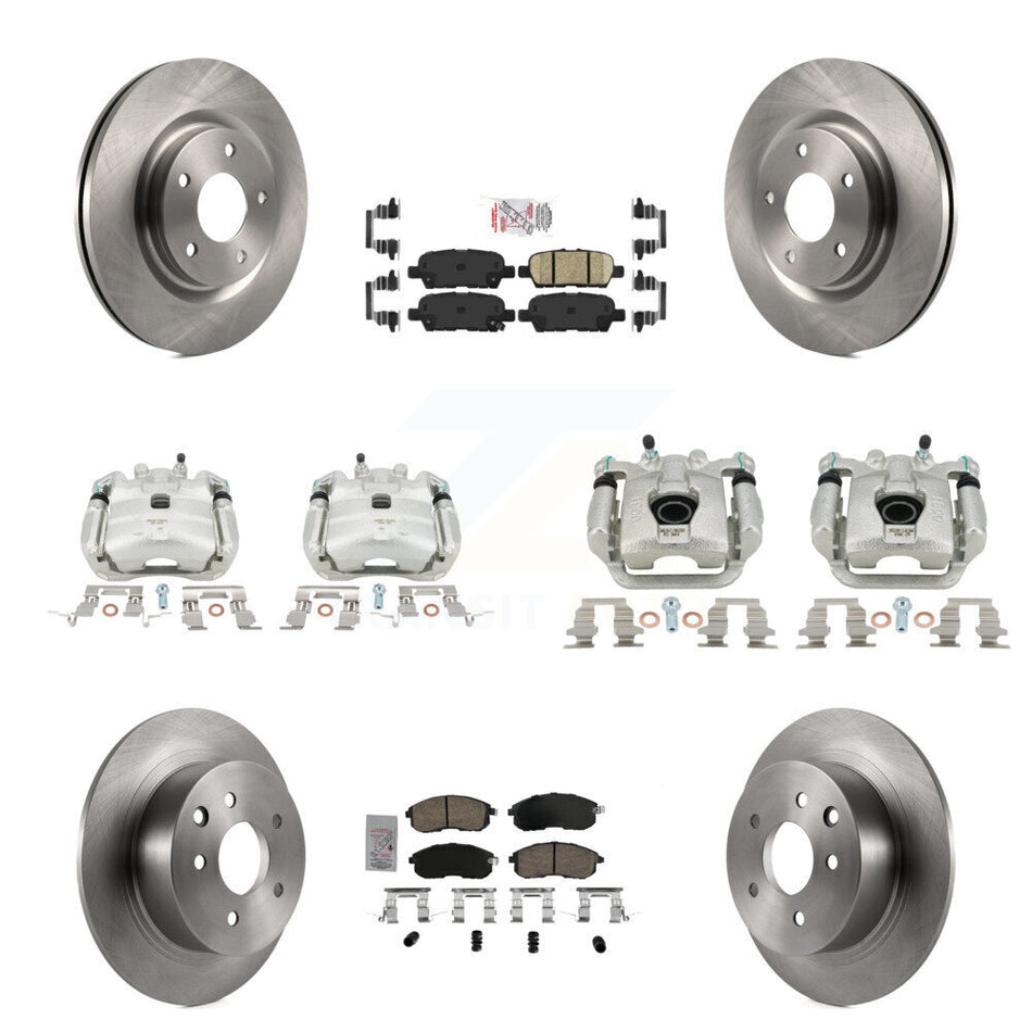 Front Rear Brake Caliper Rotor And Ceramic Pad Kit (10Pc) For Nissan Sentra Turbocharged KC8-102647N